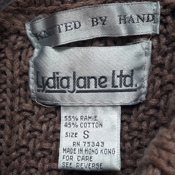 Chunky Cable Knit Vintage Sweater Hand Knitted S - Picture 4 of 11